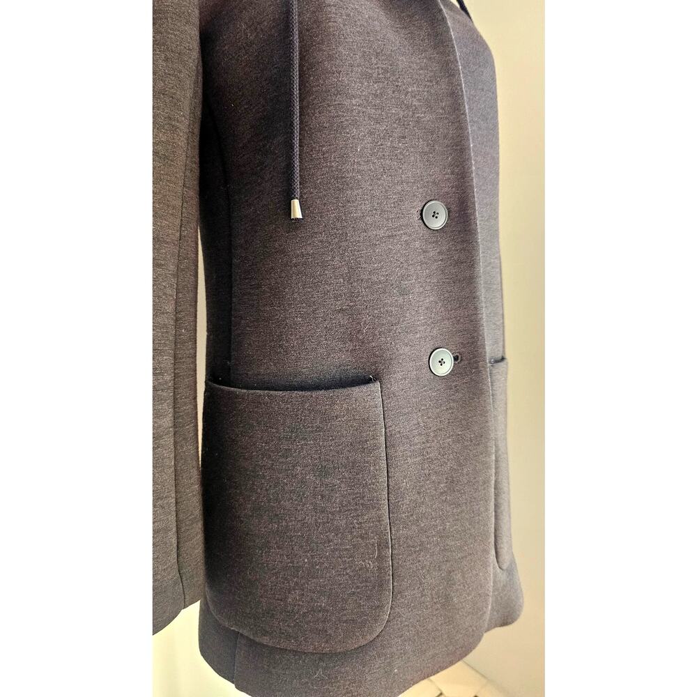 Nic+Zoe Hooded Gray Jacket With Pockets Elegant Casual Traditional XS - Picture 3 of 6